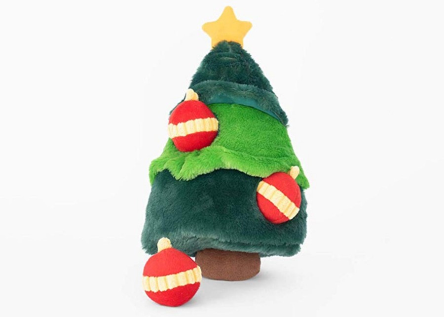 A sketch of a custom dog toy next to the final product.