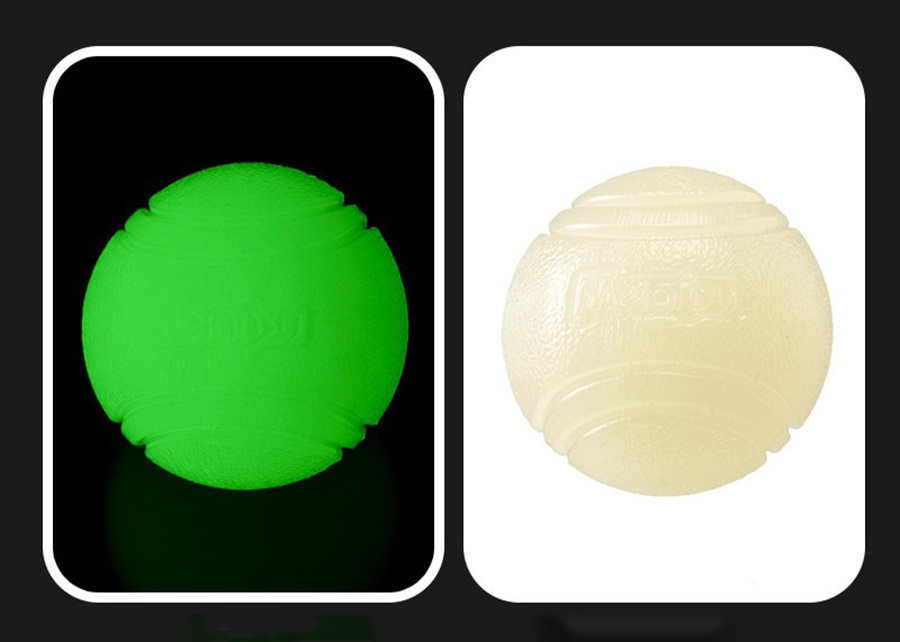 alt text: A unique fetch toy that glows in the dark 