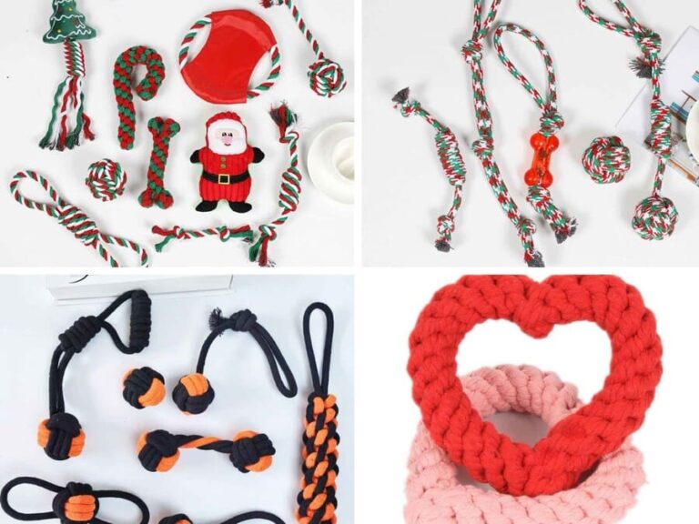 Holiday theme dog rope toys