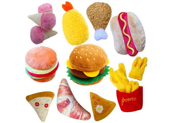 Food shape dog plush toys