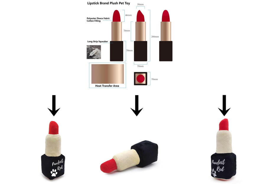 An example page from a detailed Tech Pack for a pet toy