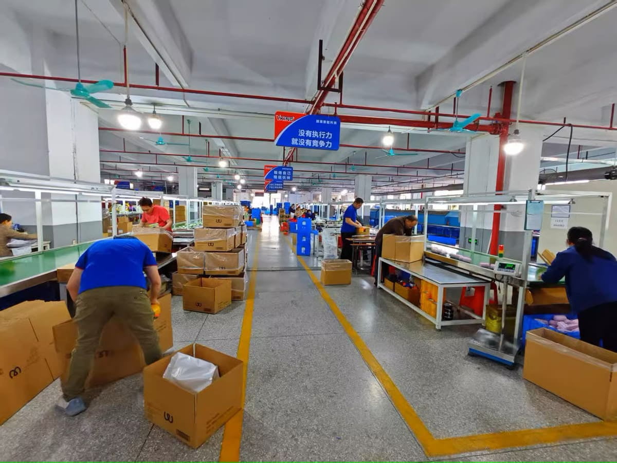 Professional sample room showcasing product prototypes