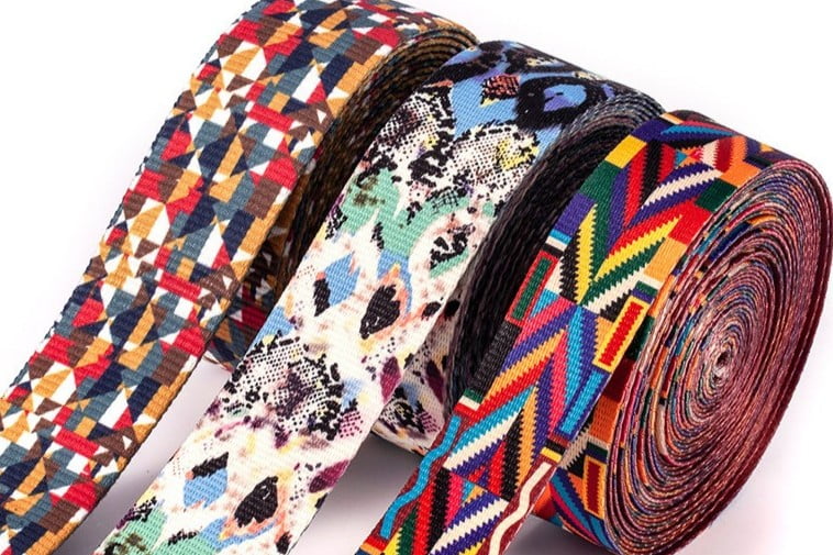 Polyester webbing with sublimation print