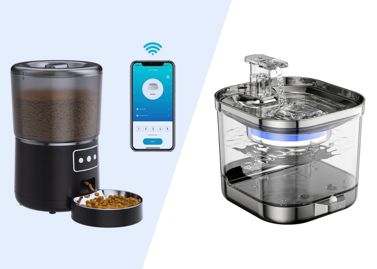Automatic Pet Feeder and pet water fountains