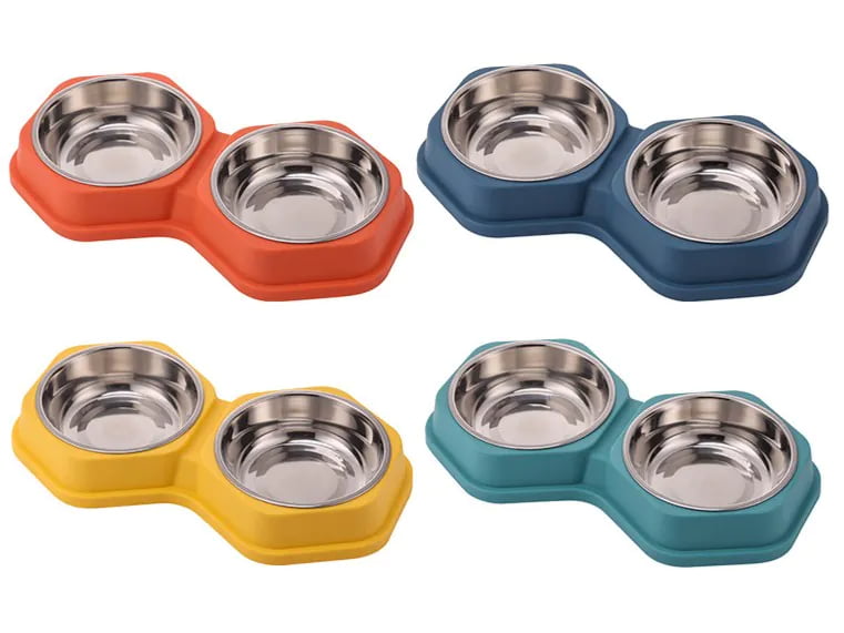 Double Pet Bowls 2-in-1 Feeder