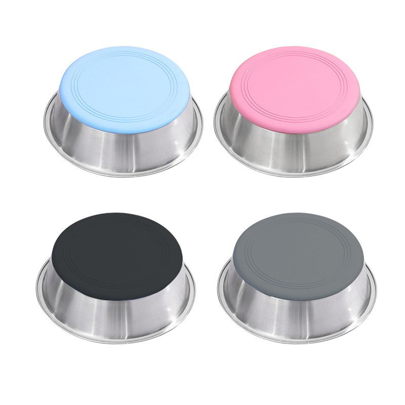 Non-Tip and Skid-Proof Stainless Steel Pet Bowls