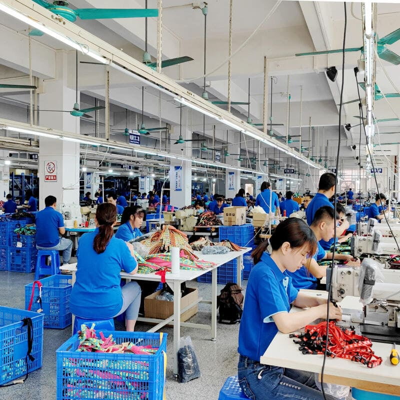 Pet collar and leash manufacturing process in China factory