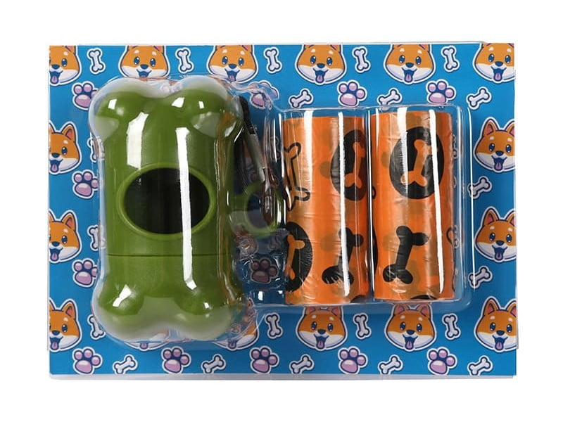 Blister card packaging for premium dog poop bag and dispensers