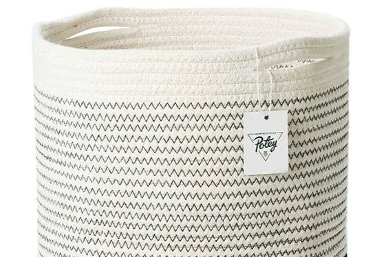 Custom branded hang tag visualization for dog toy baskets