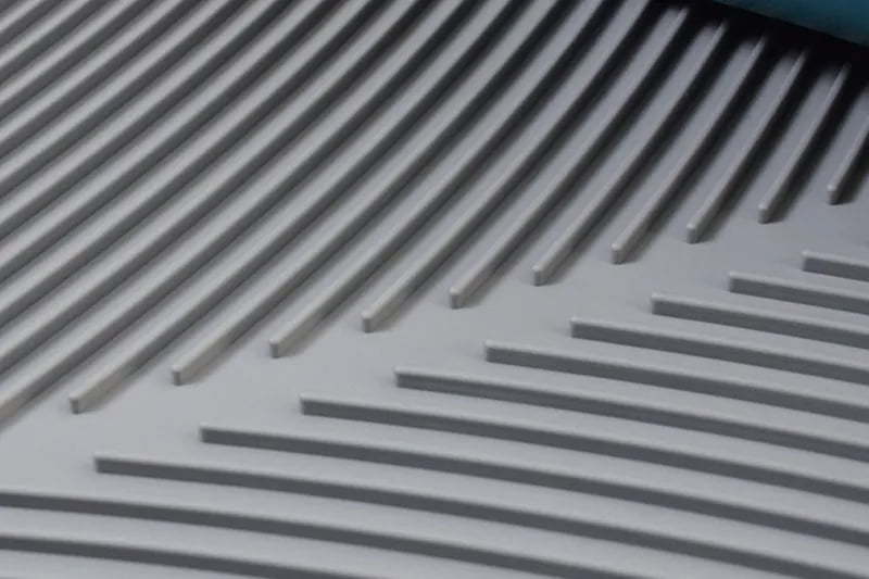 Custom branded texture on silicone cat litter mat surface