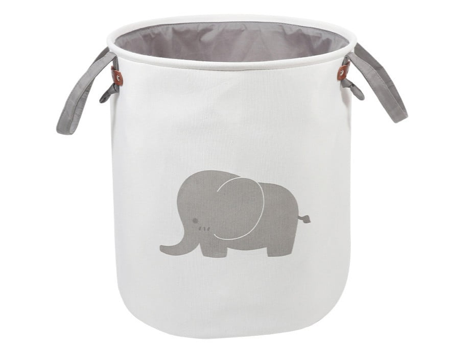 Durable canvas dog toy basket with waterproof lining