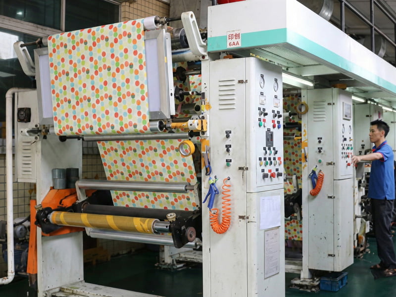 Eco-friendly flexographic printing on dog poop bags