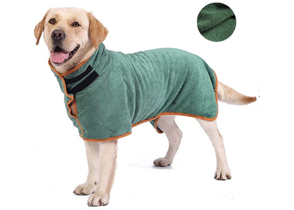 High GSM microfiber pet bathrobe