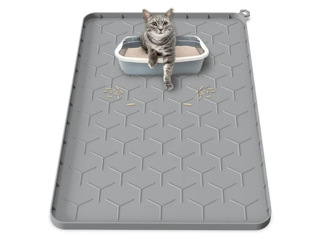 Waterproof Silicone Cat Litter Mat with Raised Edges