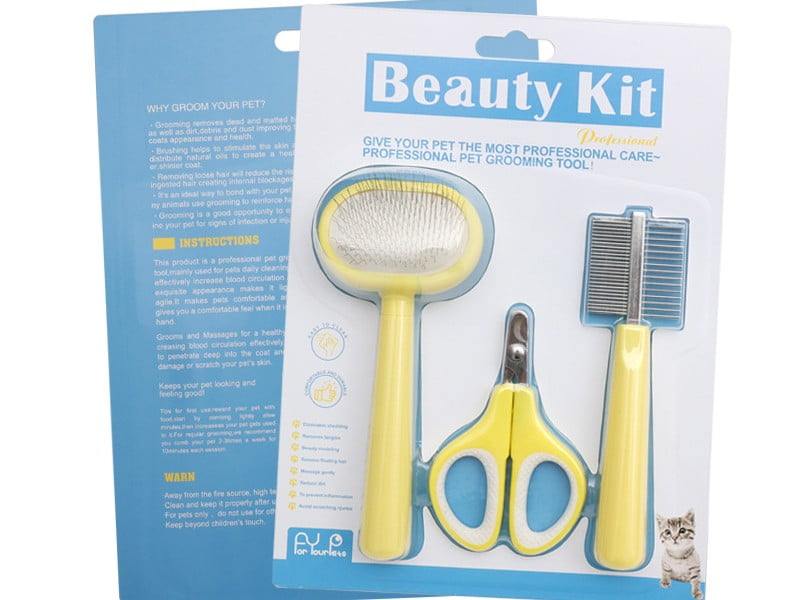 Customized pet grooming brush packaging