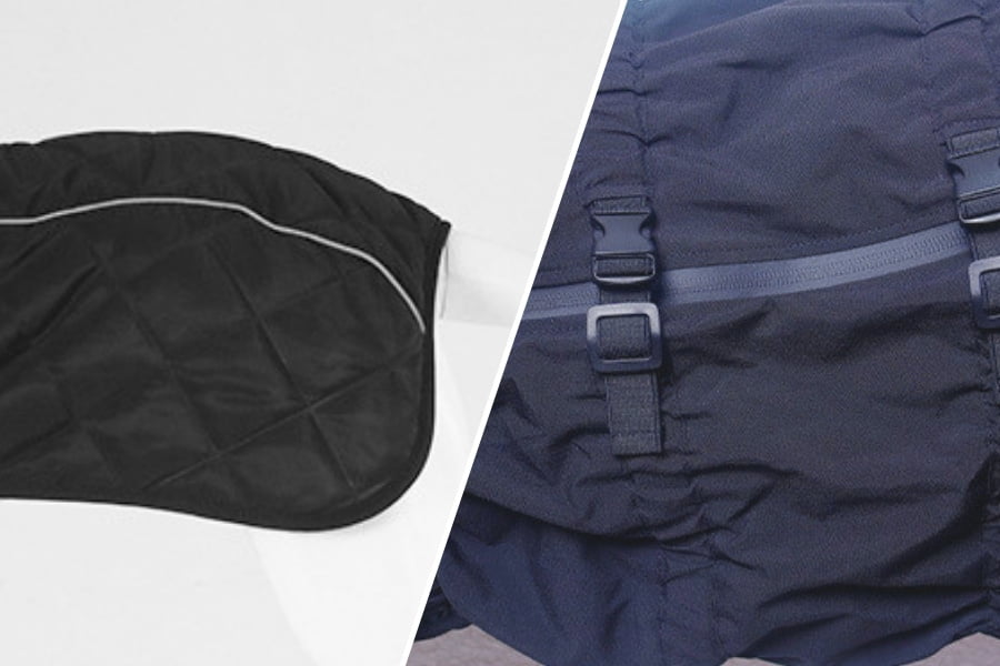 Dog Coat with High Cut Belly for Hygiene