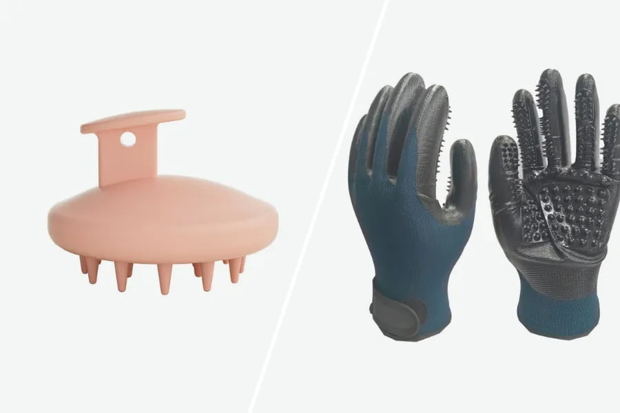 Pet Bathing and Massage Brushes