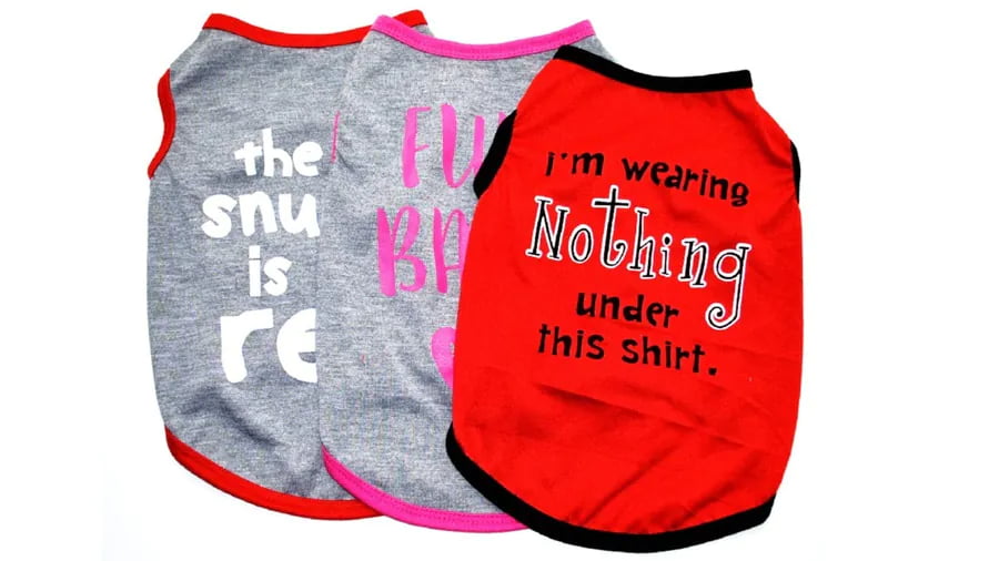 Dog t-shirt with funny slogan