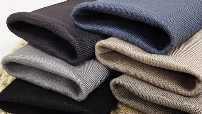 Stretchy spandex ribbing on dog hoodie neckline and cuffs