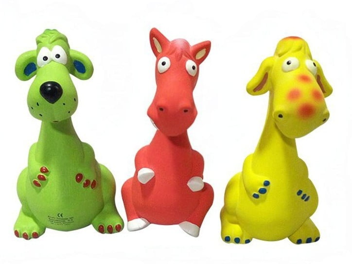 Animal-shaped latex dog toy