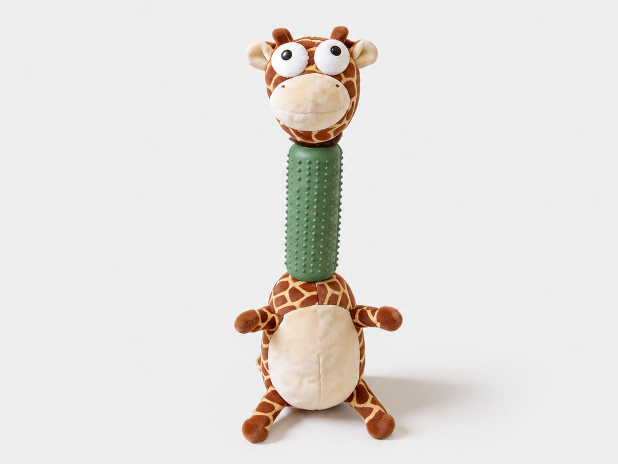 Finished custom plush dog toy product example