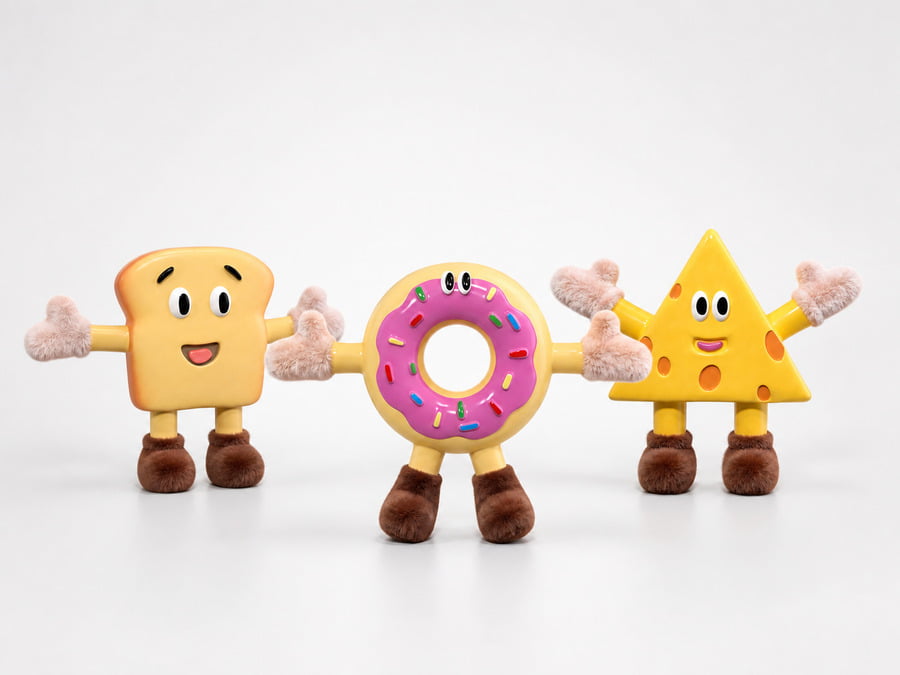 Food-shaped latex dog toy