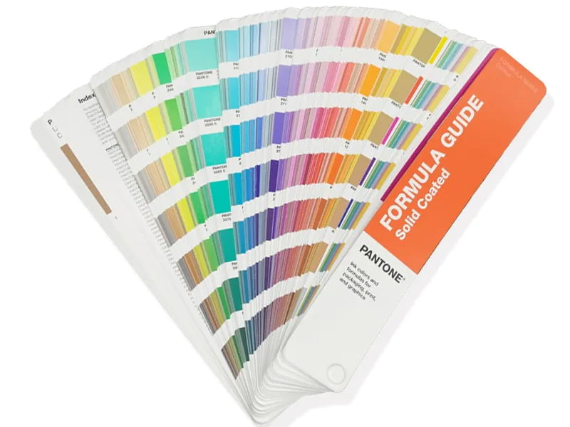 Pantone Formula Guide used to specify a custom felt color