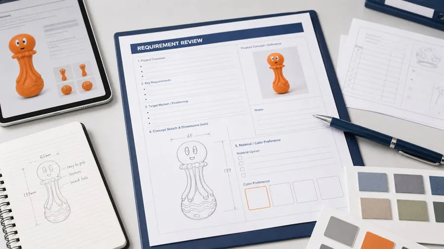 Requirement review for custom molded dog chew toy project