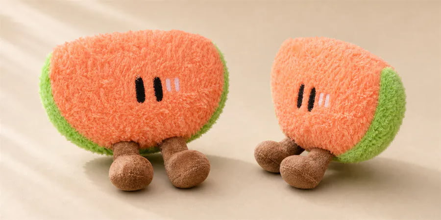 Final approved fully custom plush catnip toy developed from the design brief