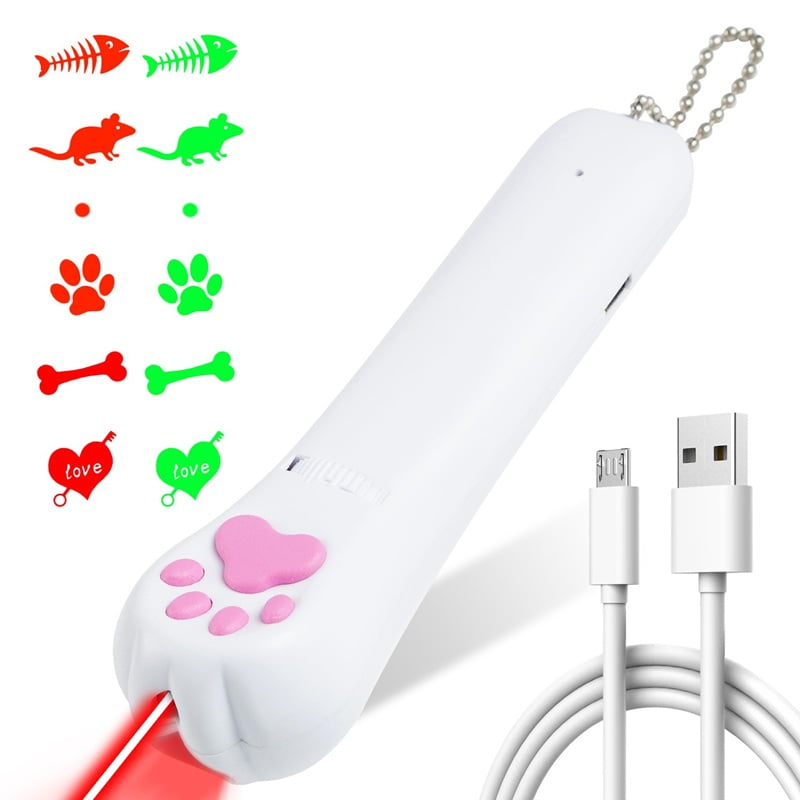 Multi-pattern cat laser toy with different projected shapes