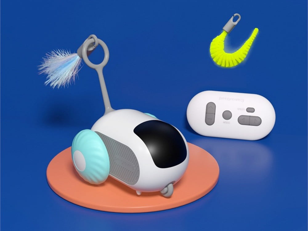 Sensor, remote, and app-controlled smart cat toys